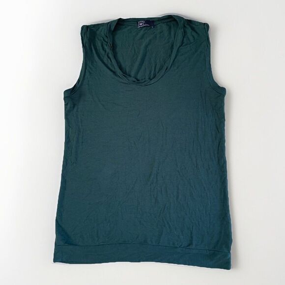 GAP Women's Sleeveless Top S Tank Campus Green Twist Neckline Soft Fabric - Picture 1 of 7